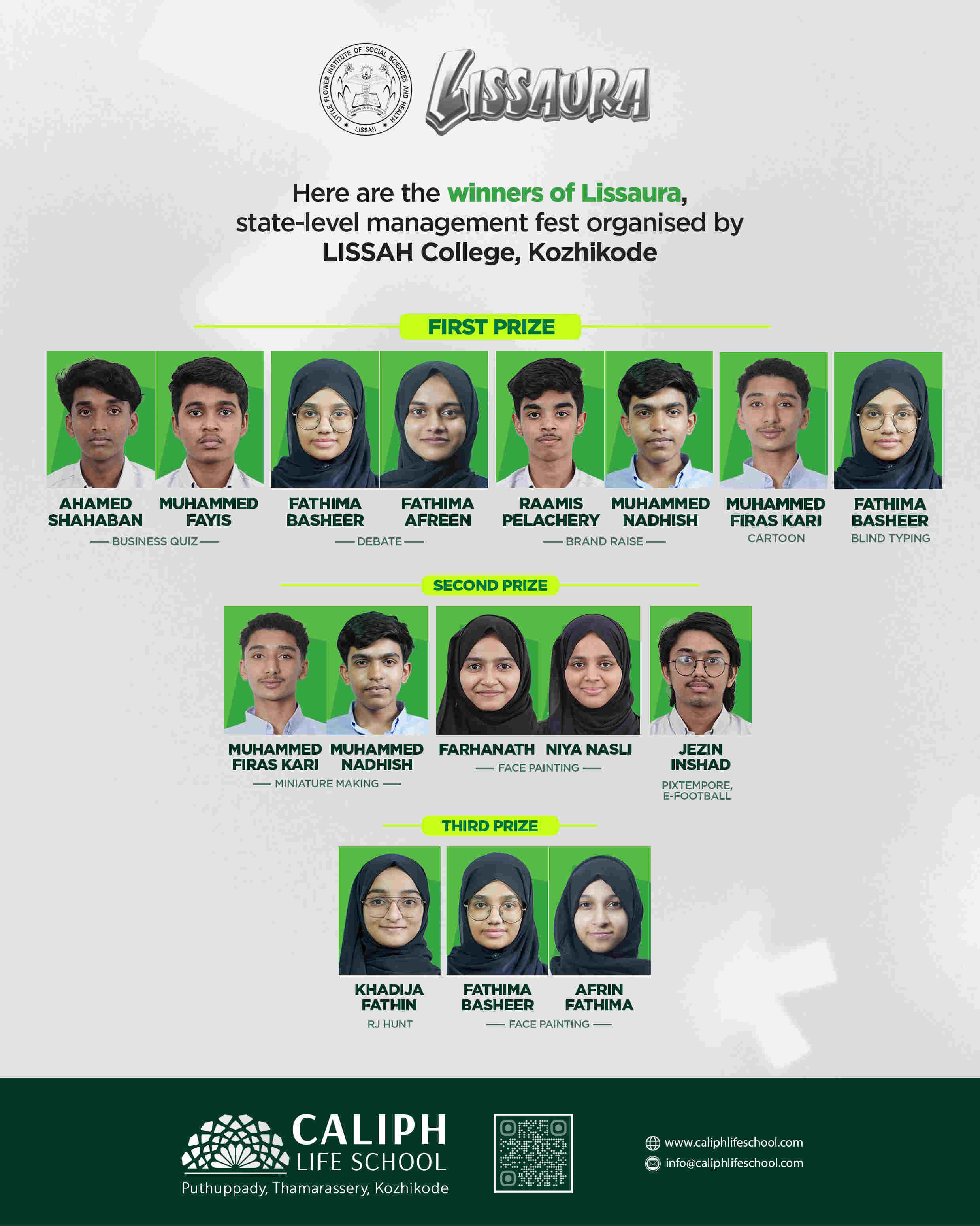 WINNERS OF LISSAURA MANAGEMENT FEST